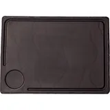 Блюдо для подачи «Базальт» керамика ,L=33,B=24см черный,матовый