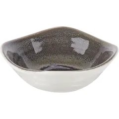 Salad bowl “Revolution” square  porcelain  110 ml , H=3, L=10, B=10 cm  gray, brown.