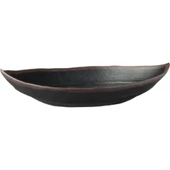 Dish “Leaf” plastic 400ml ,H=55,L=255,B=140mm black,brown.