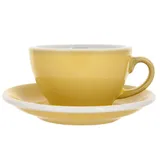 Кофейная пара «Эгг» фарфор 250мл D=95/145,H=55,L=115мм кремов.