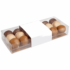 Packaging for macaroons for 6 pcs. “Flo” [100 pcs]  polyvinyl chloride, cardboard