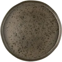 Plate “Phobos” small ceramics D=31cm brown.