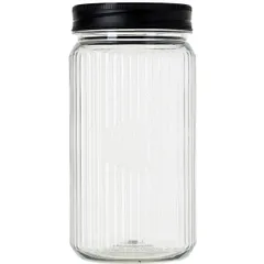 Банка квадратная с крышкой полипроп. 1,3л ,H=190,L=95,B=95мм прозр.,черный, изображение 3