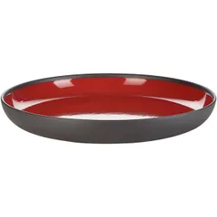 Dish “Solid” deep  porcelain  1 l  D=270, H=45mm  gray, red