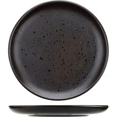 Plate “Onyx” flat ceramics D=27cm black