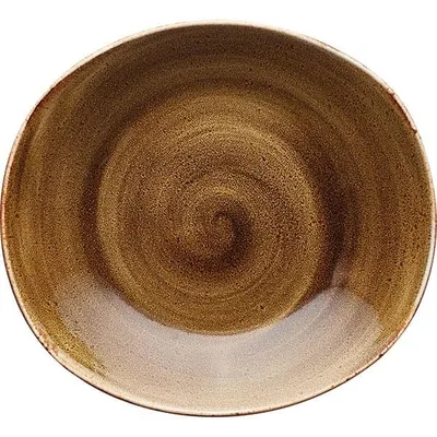 Тарелка глубокая «Крафт Браун» фарфор 0,5л ,H=35,L=210,B=195мм коричнев., Цвет: Коричневый, Объем по данным поставщика (мл): 500