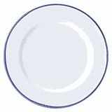 Тарелка «Эйвбери блю» мелкая керамика D=260,H=28мм белый,синий