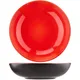 Тарелка глубокая (Шала) «Кармин» керамика D=27см красный,черный