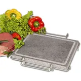 Камень д/подачи горячих блюд вулканический лав.камень,сталь D=21,2см