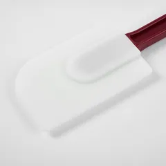 Лопатка жаропрочная силикон,пластик ,L=357/115,B=75мм белый,красный, изображение 3