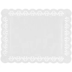 Lace table pads[100pcs] paper ,L=34,B=26cm white