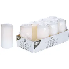 Candles[8pcs] paraffin D=50,H=86,L=200,B=102mm white