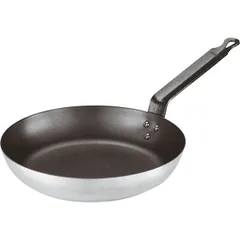 Professional frying pan  aluminum, teflon  D=200, H=40, L=355mm  black, silver.