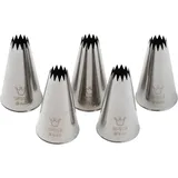 Насадка кондитерская «Открытая звезда»[5шт] сталь нерж. D=25/9,H=45мм