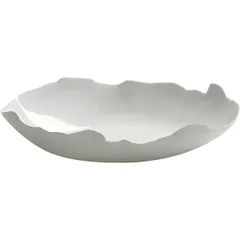 Salad bowl “Perfect Imperfection” bone porcelain ,H=5,L=23,B=13cm white