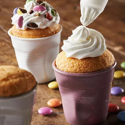 Стакан для горячих напитков «Фруассэ» фарфор 80мл D=65,H=60мм серый,коричнев., Цвет: Серый, изображение 6