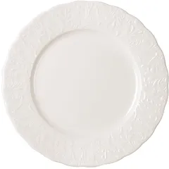 Serving dish “Cream Feather”  porcelain  D=25cm  white