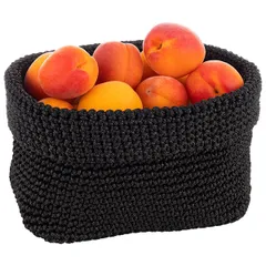 Корзина для фруктов плетеная полиэстер ,H=10,L=13,5,B=20см черный, изображение 2