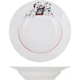 Тарелка глубокая «Далматинцы» детская фарфор 250мл D=20,H=5см белый