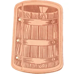 Folder for bills (barrel)  leather , L=22.6, B=15.5 cm  brown.