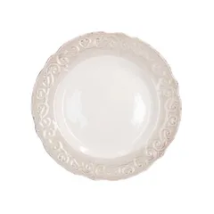 Тарелка мелкая керамика D=28см слон.кость