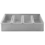 Контейнер для фруктов и специй «Проотель» 4 отделения с крышкой сталь нерж.,пластик ,H=85,L=305,B=14