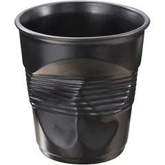 Glass “Crumpled” porcelain 1l D=14.2,H=15cm black