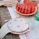 Тарелка «Шиповник» мелкая керамика D=20,H=2см белый,красный, изображение 9