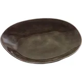 Тарелка «Пьюр» овальная керамика ,L=15,B=12см серый
