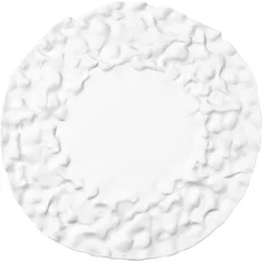 Small handmade plate  porcelain  D=29cm  white