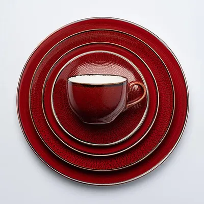 Чашка чайная «Джаспер» фарфор 120мл белый,красный, Объем по данным поставщика (мл): 120, изображение 5