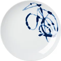 Тарелка десертная фарфор D=232,H=29мм белый,синий