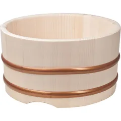 Tub for rice  bamboo  D=72, H=15.5 cm  beige.