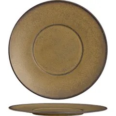Тарелка «Ваби Саби Вит» с широким бортом фарфор D=24см бежев.