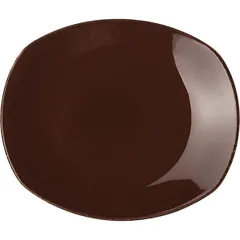 Тарелка «Террамеса Мокка» мелкая овальная фарфор ,H=30,L=305,B=260мм тем.корич.