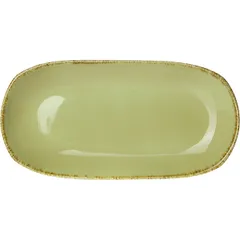 Блюдо «Террамеса Вит» овальное фарфор ,H=20,L=255,B=130мм бежев.