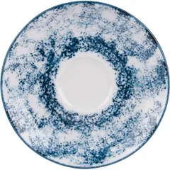 Блюдце с декором «Аида» фарфор D=12см белый,синий