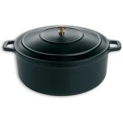 Pan with lid cast iron 1.9l D=18,H=13cm black