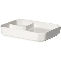 Менажница «Кунстверк» фарфор ,H=35,L=190,B=140мм белый