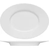 Блюдо «Пьюрити» овальное эко-кост. фарф. ,L=18см белый