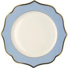 Тарелка «Ионика» подстановочная фарфор D=30,5см белый,голуб.