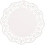 Настольные подкладки кружевные[100шт] бумага D=25,L=25,B=25см белый