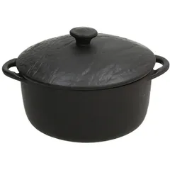 Baking pan with lid “Vulcania Black”  porcelain  D=14cm  black