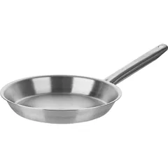 Frying pan stainless steel D=28,H=5,L=52cm metal.