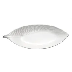 Serving dish “Leaf” plastic ,H=45,L=375,B=155mm white