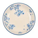 Тарелка глубокая «Фиори» фарфор 0,55л D=203,H=41мм слон.кость,синий