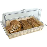 Корзина для хлеба плетеная полиротанг ,H=11,L=56,5,B=36см св. дерево