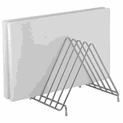 Stand for 6 boards  stainless steel , H=28, L=27, B=31cm