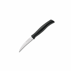Нож для чистки овощей и фруктов «Атус» сталь,пластик ,L=75мм черный