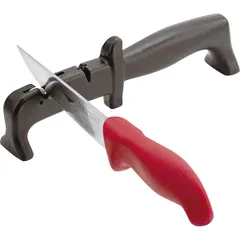Точило ручное для ножей пластик,сталь ,H=65,L=220,B=30мм черный